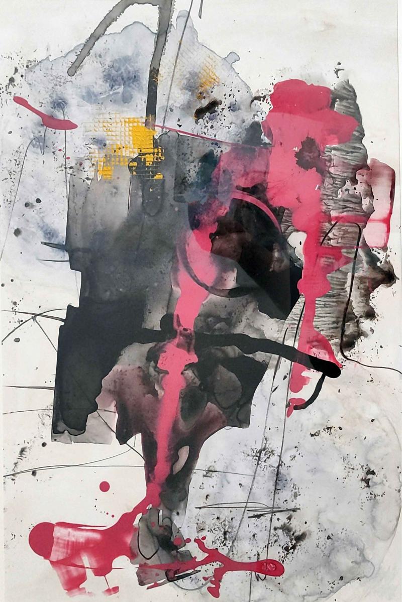 auftrieb, 40x55, mixed media auf steinpapier Bildnummer:1715533662064





