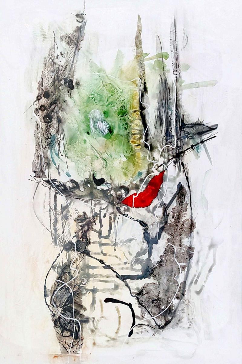 engelstreppe, 40x55, acryl auf steinpapier Bildnummer:1715534198191





