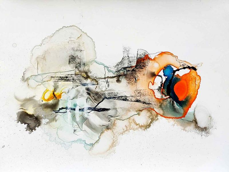 mondfahrt, 30x20, acryl auf steinpapier Bildnummer:1752413426972





