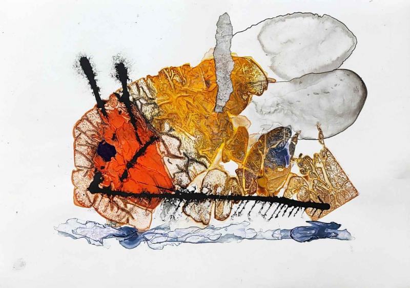 imme, 30x20 acryl auf steinpapier Bild-Nummer:1751210596124





