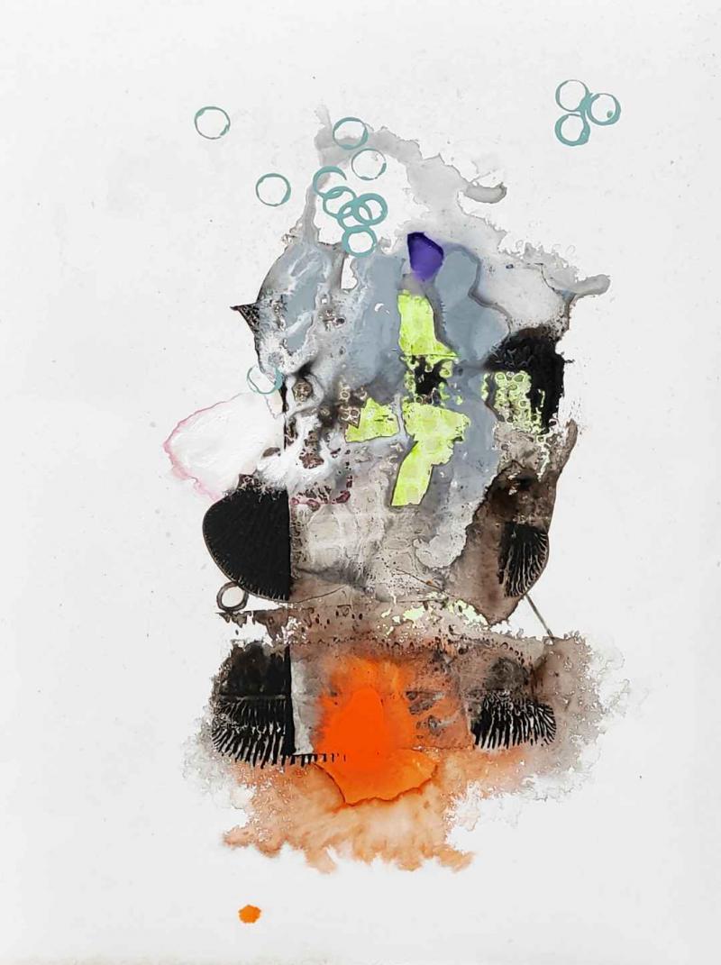 eruption,20x30, acryl auf steinpapier Bild-Nummer 1752854154351





