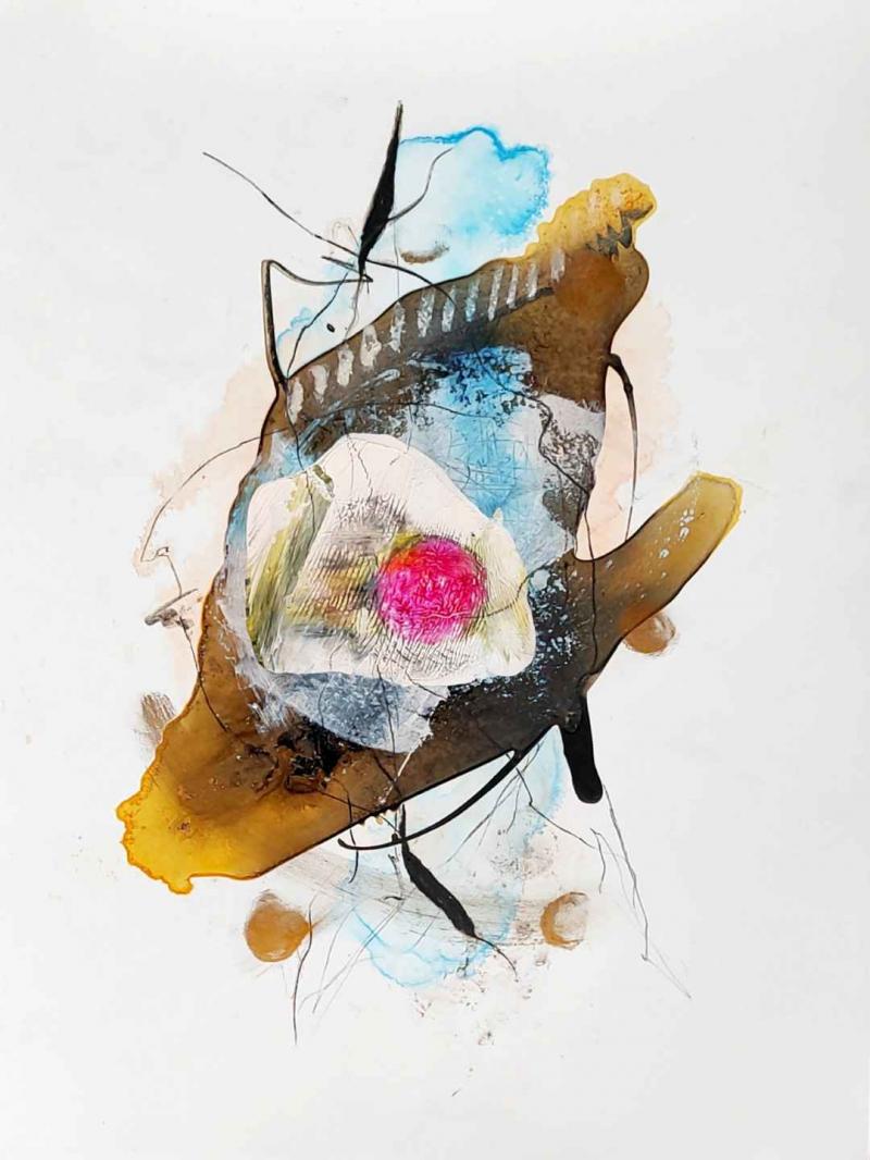 einschluss 20x30, acryl auf steinpapier Bildnummer:175897074391





