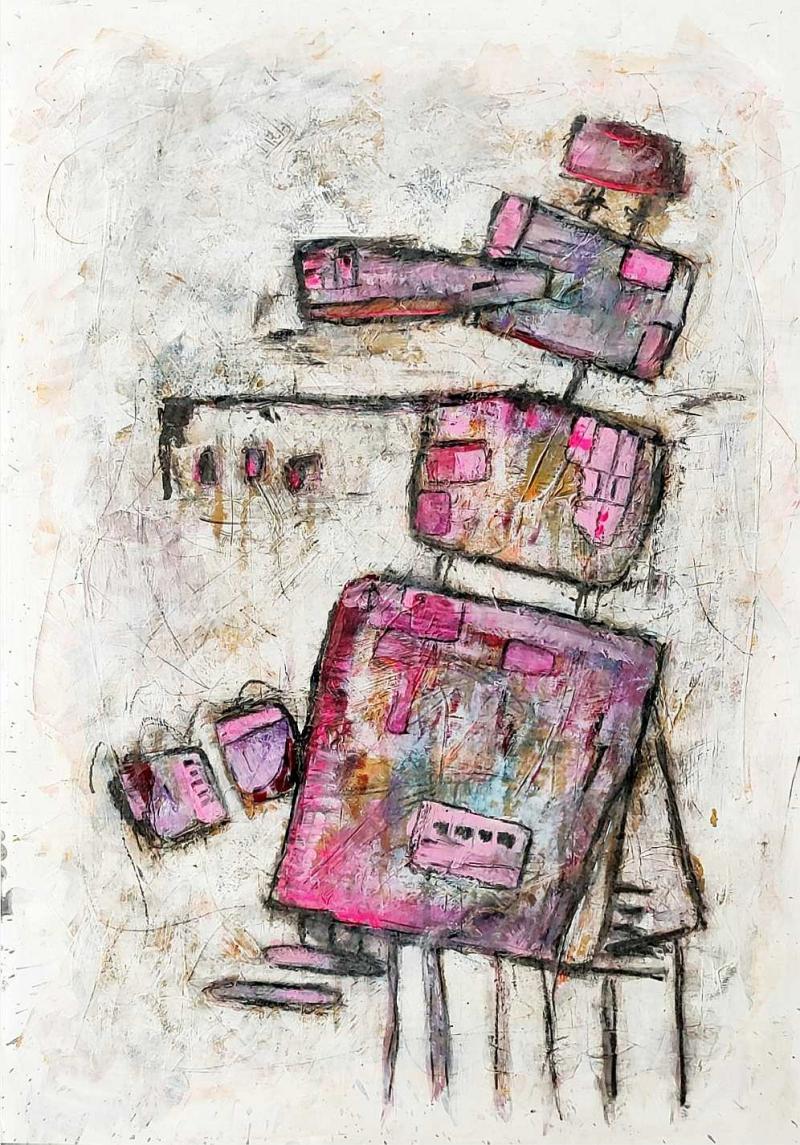 blechkamerad, 40x60, mixed media auf papier Bildnummer:1720970449772



