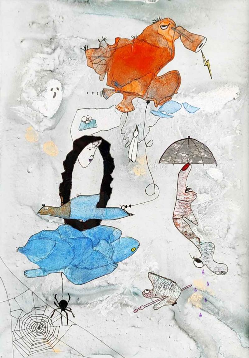 kampf der giganten 2, 20x30, mixed media Bildnummer:1716118784854

















