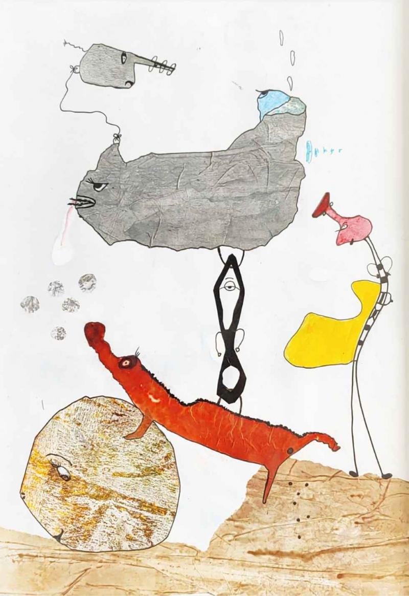 hackordnung, 20x30, mixed media Bildnummer:1716118534204

















