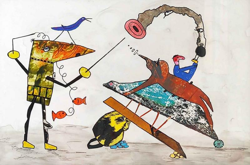 kampf der heyokagiganten, 30x20, mixed media Bildnummer:1726998471730

















