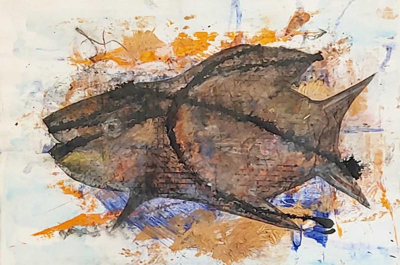 gill brather, 30x20, mixed media auf steinpapier Bildnummer:1726997738624








